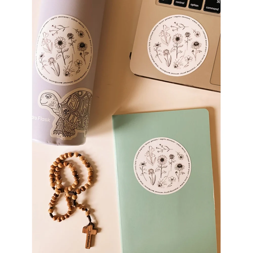 Virtues of Mary Floral Sticker