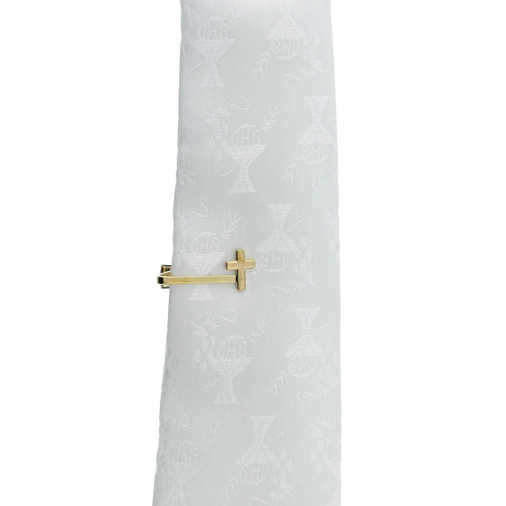 White Communion Tie with Bar Gift Set - Image 2