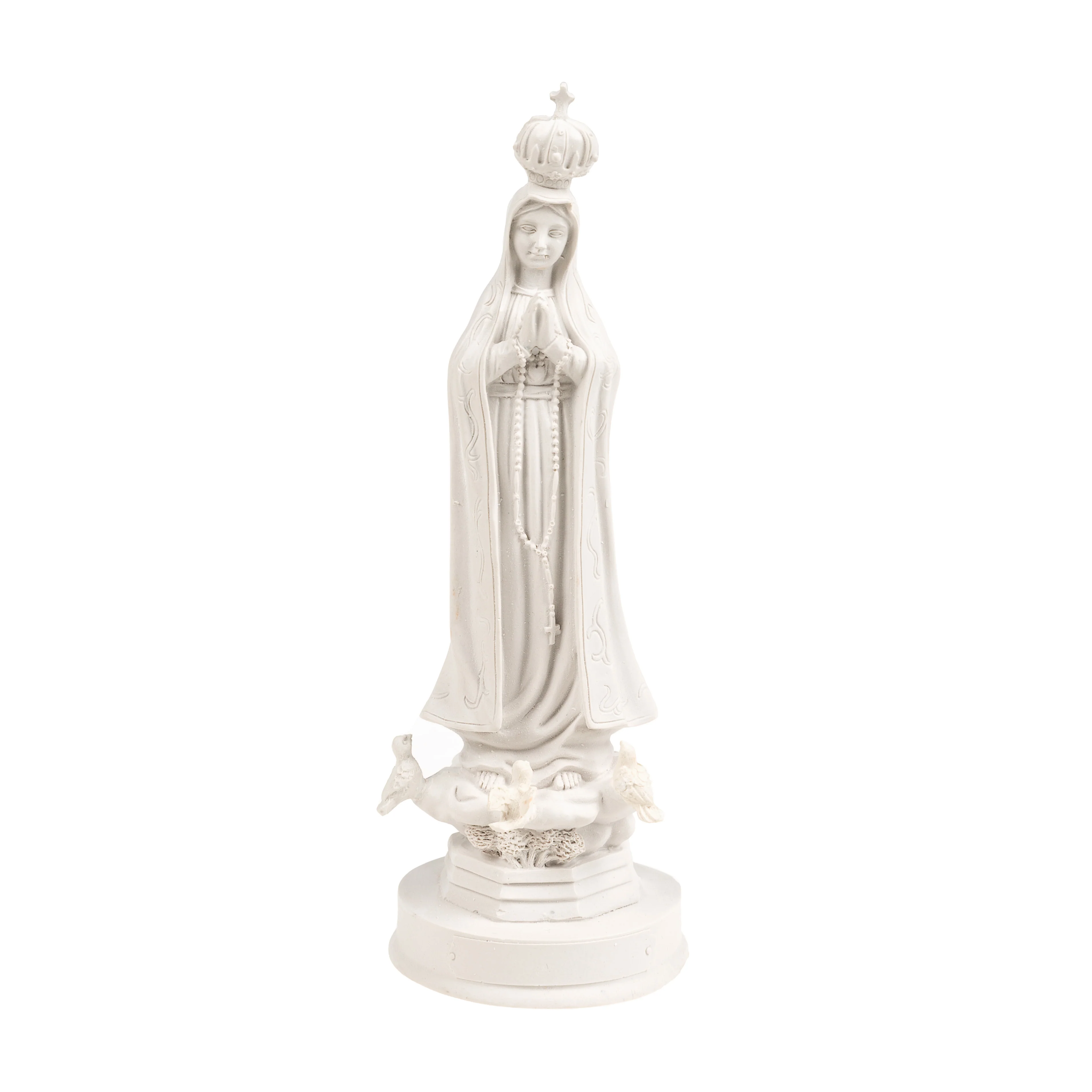 White Our Lady of Fatima Statue - 8" - Image 2