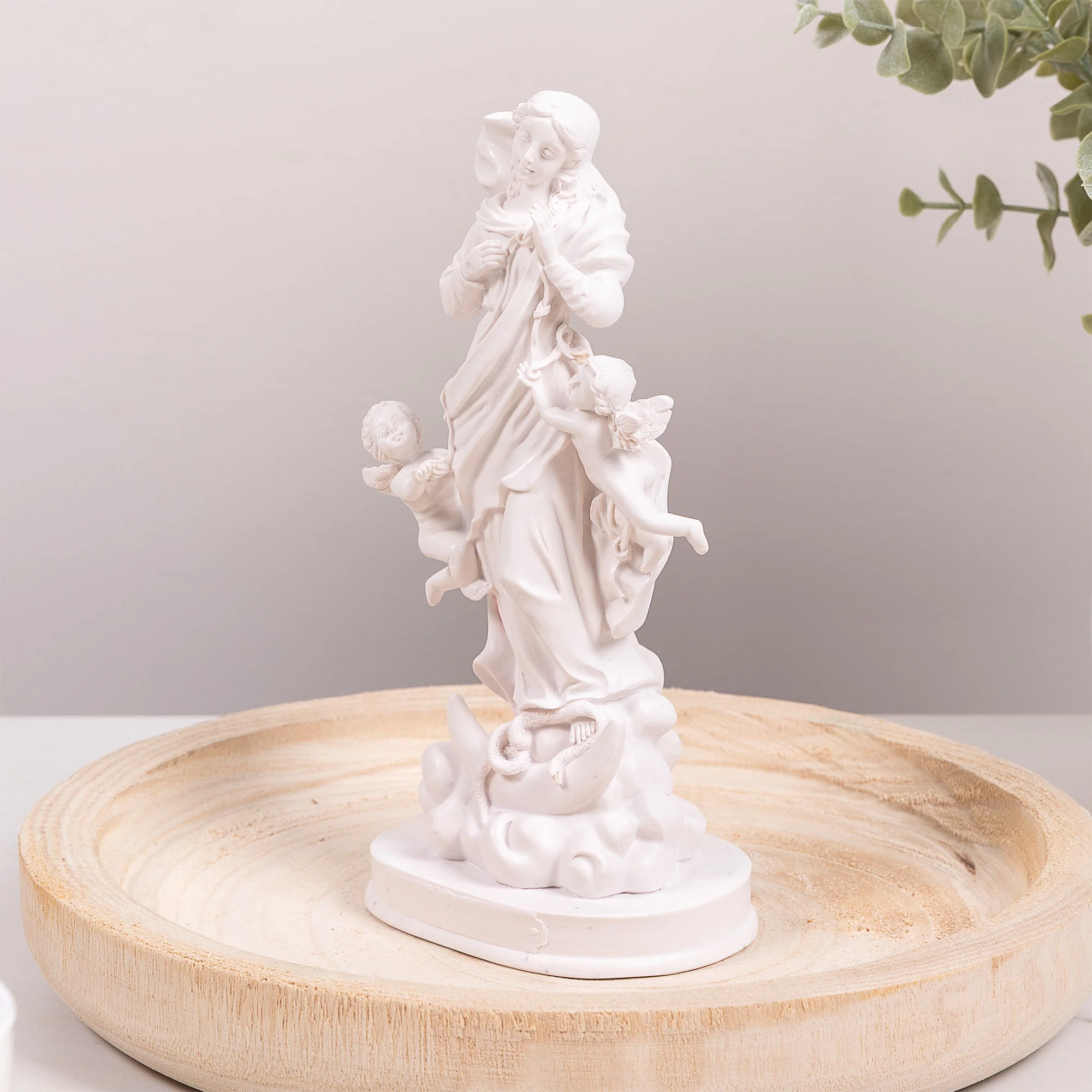 White Our Lady Undoer of Knots Statue - 8" - Image 2