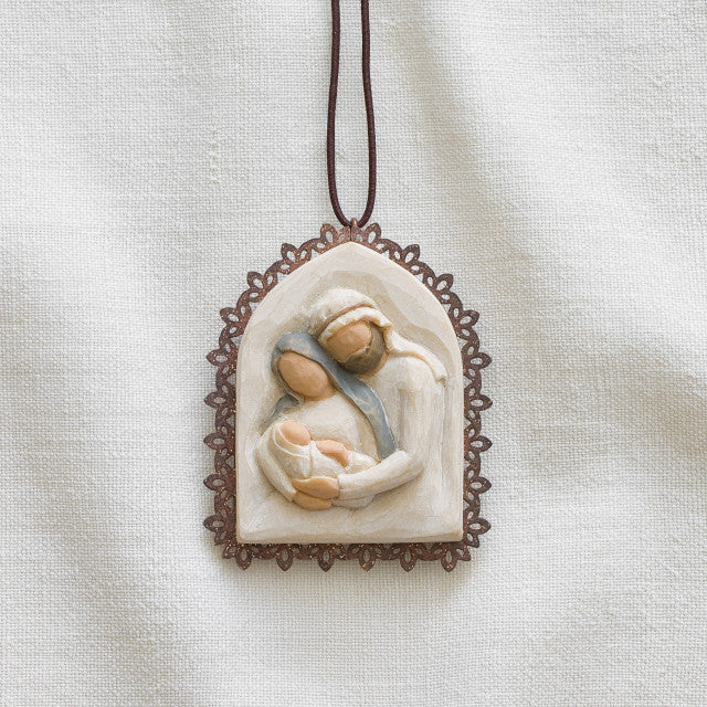 Willow Tree Holy Family Metal Edged Ornament