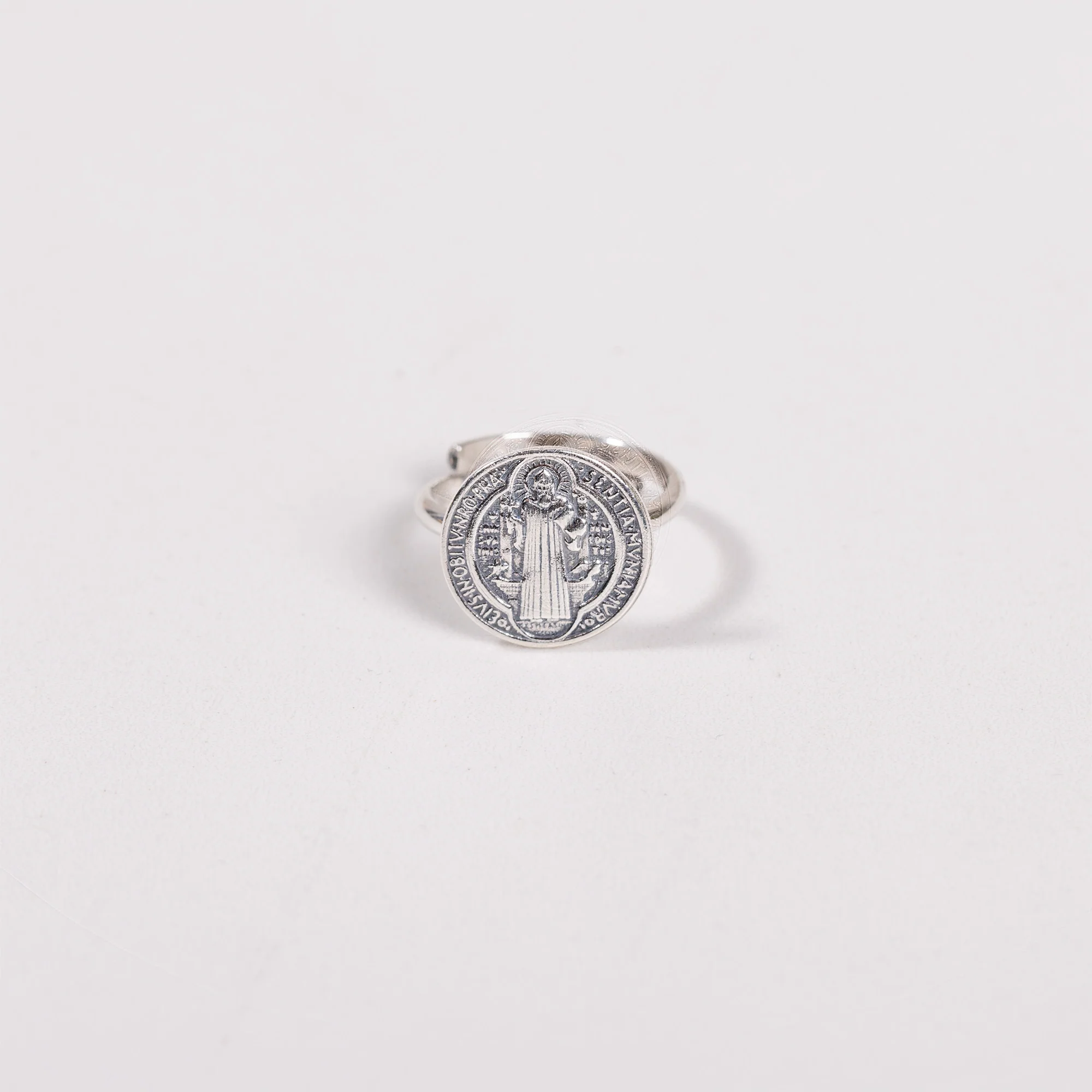 Women's Adjustable St. Benedict Ring - Silver or Gold - Image 7