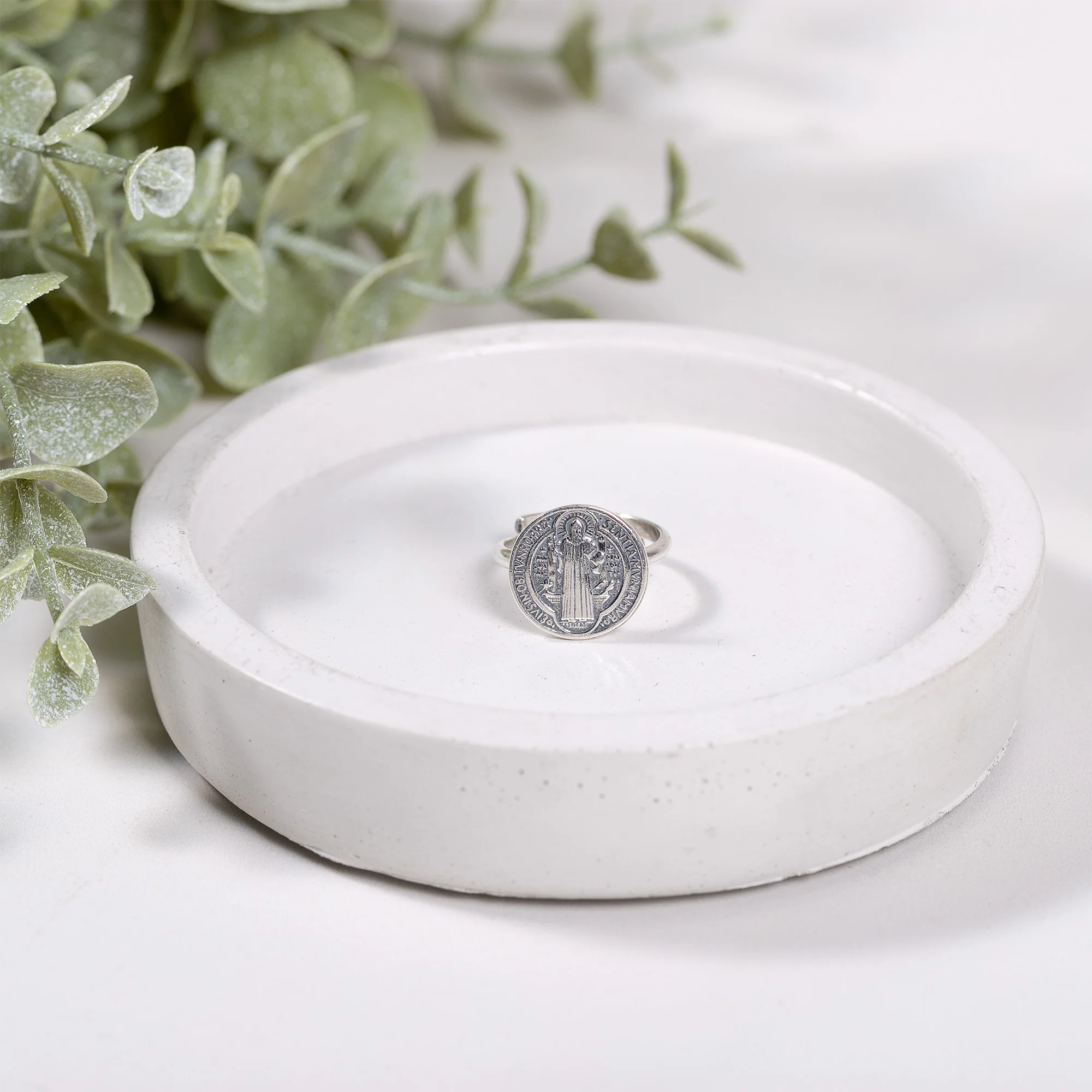 Women's Adjustable St. Benedict Ring - Silver or Gold - Image 8