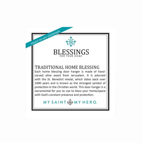 Wood and Gemstone St. Benedict Door Hanger - Image 3