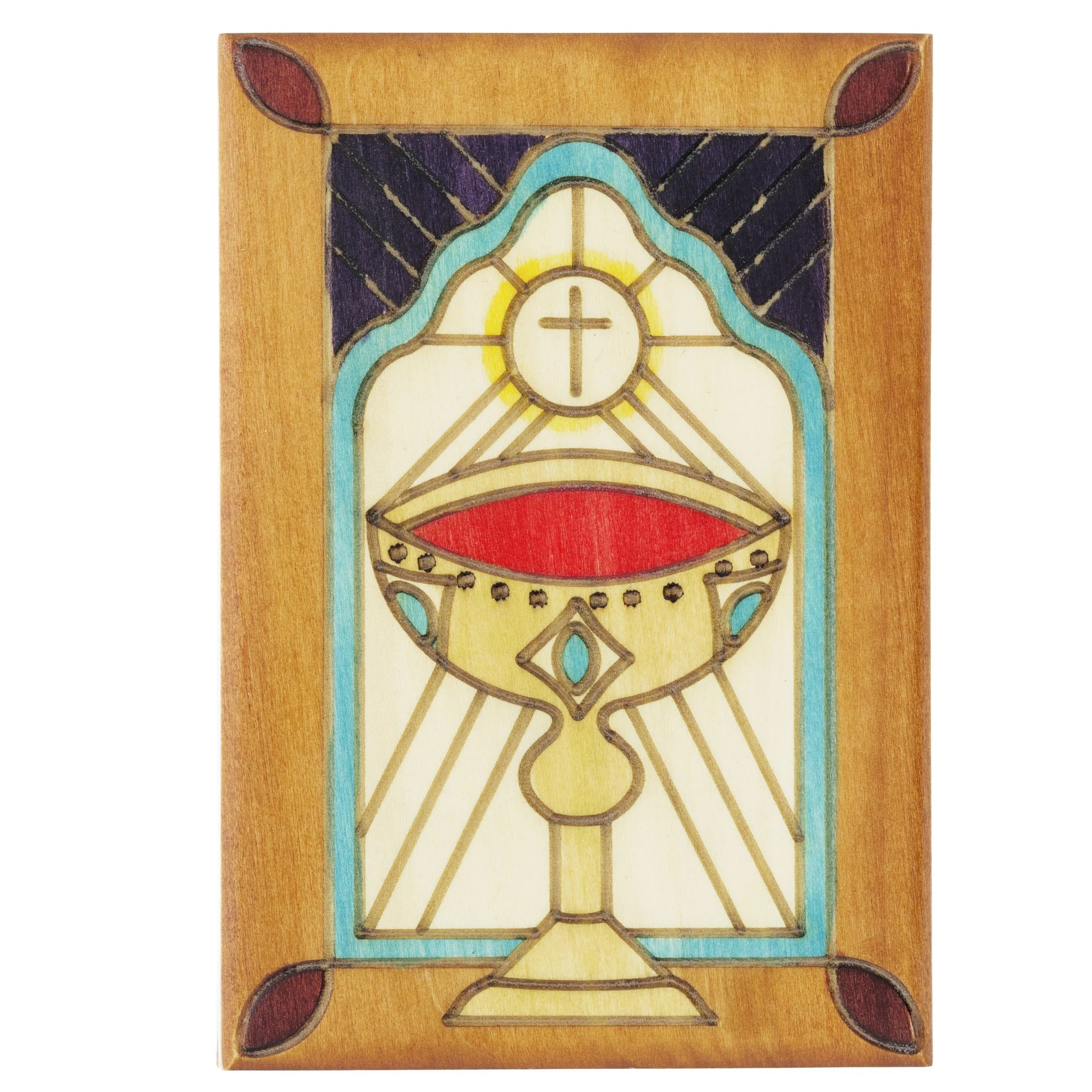 Wood Box with Chalice - Image 3
