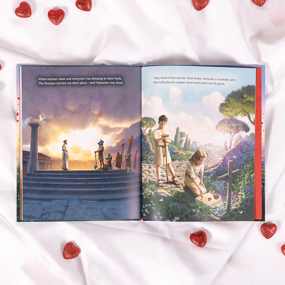 Your Valentine Book & Saint Puns Valentines Stickers Gift Set - Image 5